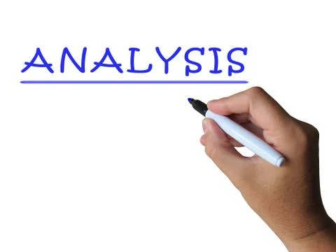 Analysis word shows studying and reasoning about results Stock Illustration