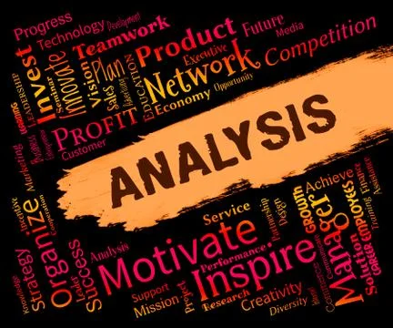 Analysis Words Meaning Data Analytics And Analyse Stock Illustration