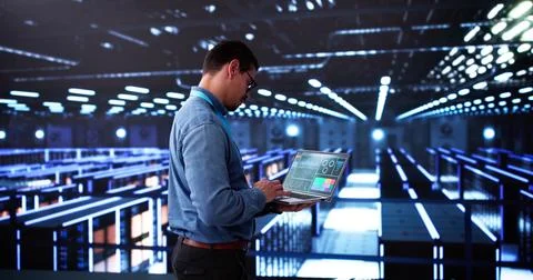 Analyst Engineer In Cloud Data Center 写真素材