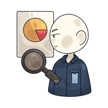 Analyst illustration Stock Illustration