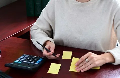 Analyst office work Remote work and education, freelance Stock Photos