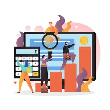 Analyst vector concept for web banner, website page 스톡 일러스트