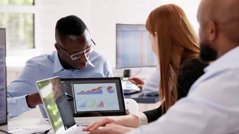 Analyst Working With Spreadsheet Business Data Stock Footage 275486600