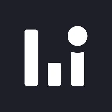 Analytic app notification dark mode glyph ui icon Stock Illustration