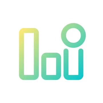 Analytic app notification pixel perfect gradient linear ui icon Stock Illustration