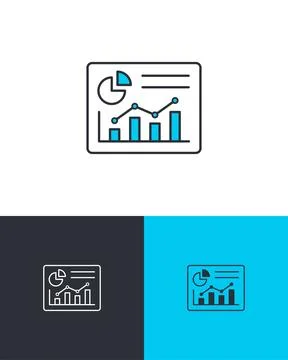 Analytic Business Data Chart Stock Illustration