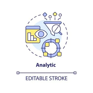 Analytic concept icon Stock Illustration