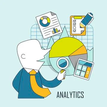 Analytic concept Stockillustratie