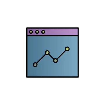 Analytic, design color gradient vector icon Stock Illustration