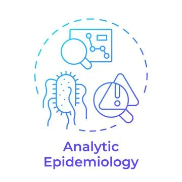 Analytic epidemiology blue gradient concept icon Illustrazione stock