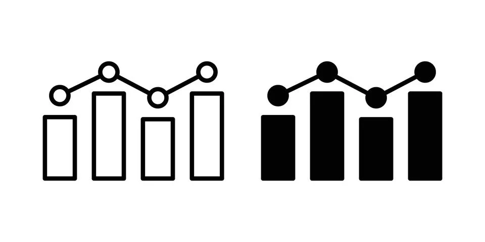 Analytic icon or illustration vector symbols Illustrazione stock