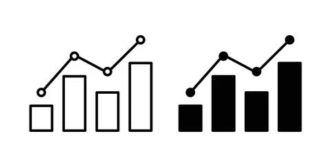 Analytic icon symbol. Flat Vector illustration Stock Illustration