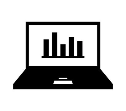 Analytic icon on white background Stock Illustration