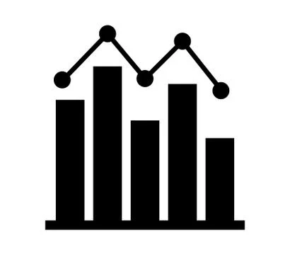 Analytic icon on white background Stock Illustration
