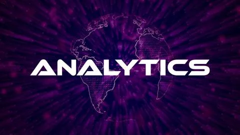 Analytic text concept on si-fi particles background. Dot particles technolo.. Stock Illustration