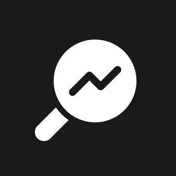 Analytic tool pixel dark mode glyph ui icon Illustration