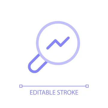 Analytic tool pixel perfect color linear ui icon Stock Illustration