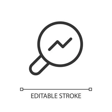 Analytic tool pixel perfect linear ui icon Ilustração Stock