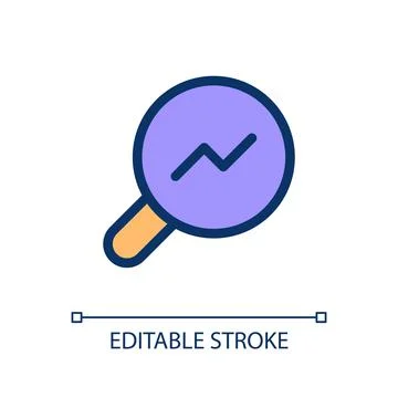 Analytic tool pixel perfect RGB color ui icon Stock Illustration