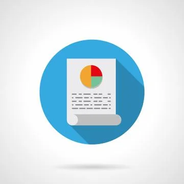 Analytical article round flat color vector icon イラスト素材