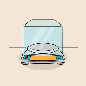 Analytical Balance Stock Illustration