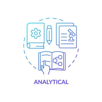 Analytical blue gradient concept icon Stock Illustration