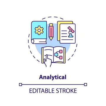 Analytical concept icon Stock Illustration