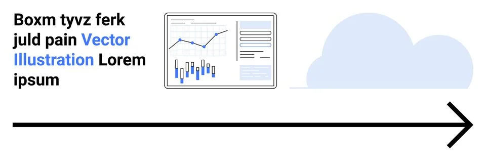 Analytical Dashboard with Charts and Statistics Progressing Towards the Futur Stock Illustration