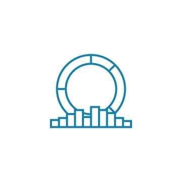 Analytical data linear icon concept. Analytical data line vector sign, symbol Illustrazione stock
