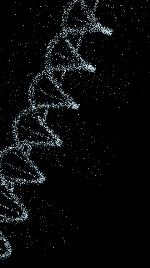 Analytical DNA Helix : Profile In 4K Alpha Stock Footage 333699954