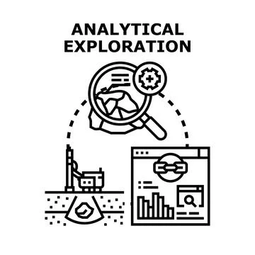 Analytical exploration of data mining and research process Ilustración de archivo