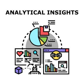 Analytical insights with data visualization computing process Stock Illustration
