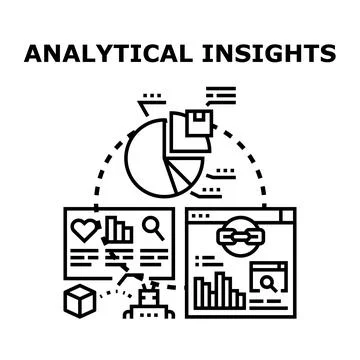 Analytical insights with data visualization computing process Stock Illustration