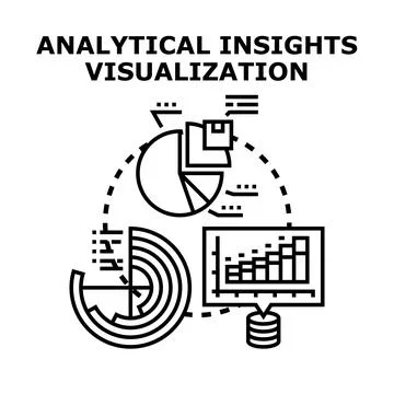 Analytical insights visualization vector illustration data analysis Stock Illustration