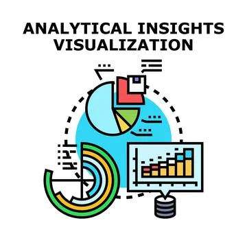 Analytical insights visualization vector illustration data analysis Stock Illustration