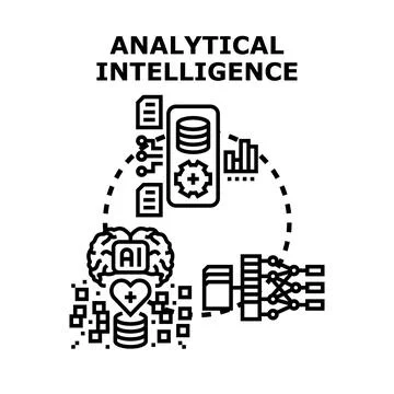 Analytical intelligence processing data for business analytics 스톡 일러스트