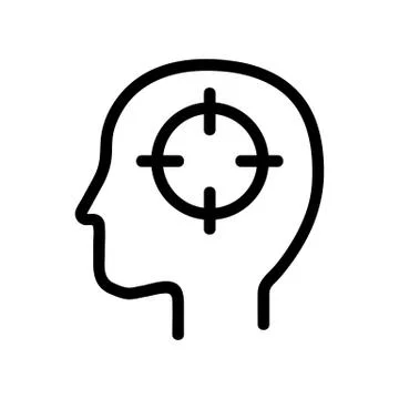 Analytical mindset icon vector. Isolated contour symbol illustration Illustrazione stock