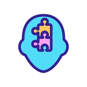 Analytical mindset icon vector. Isolated contour symbol illustration 스톡 일러스트