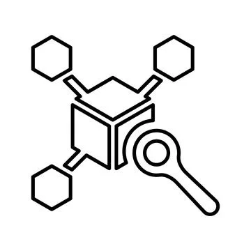 Analytical, olap, big data icon. Stock Illustration