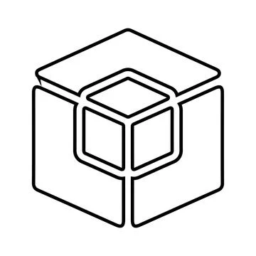 Analytical, olap, big data outline icon. Line art vector. Stock Illustration