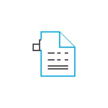 Analytical report vector thin line stroke icon. Analytical report outline Stock Illustration