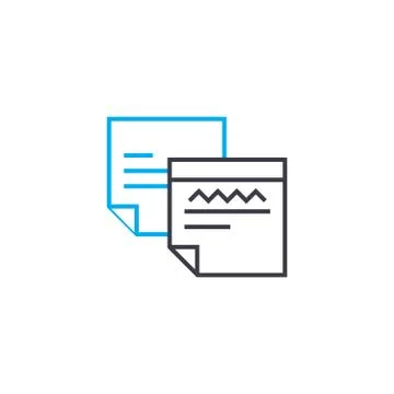 Analytical reports vector thin line stroke icon. Analytical reports outline Stock Illustration
