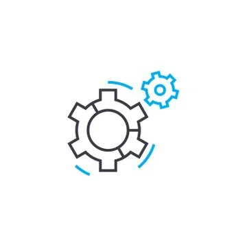 Analytical research vector thin line stroke icon. Analytical research outline Stock Illustration