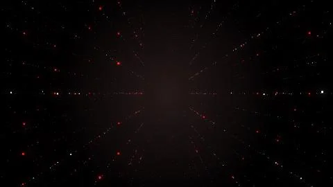 Analytical visualisation guideway of data moving through the dark night space on Stock Photos