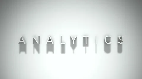 Analytics 3D title animation with shadows on a white background Stock Footage 296529531