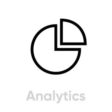 Analytics and Chart icon. Editable line vector. イラスト素材