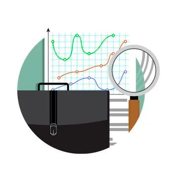 Analytics and data analysis Stock Illustration