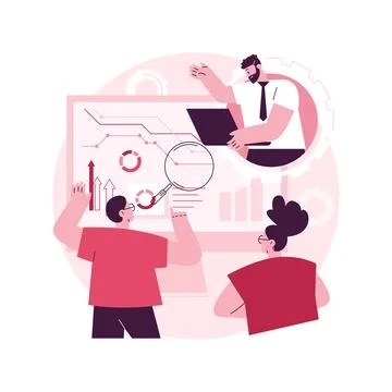 Analytics and data science abstract concept vector illustration. Stock Illustration