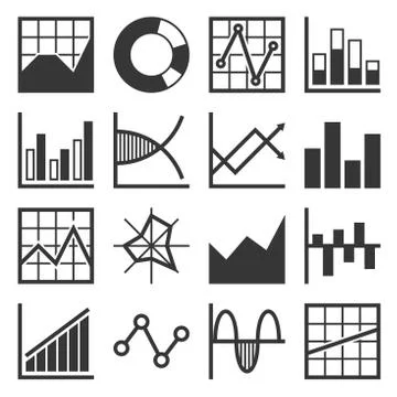 Analytics and Finance Icon Set. Vector 스톡 일러스트