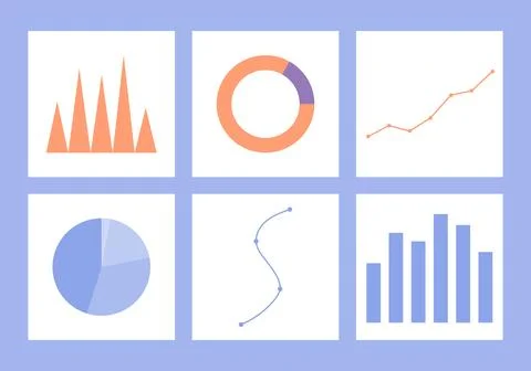 Analytics and marketings icon set 库存插图